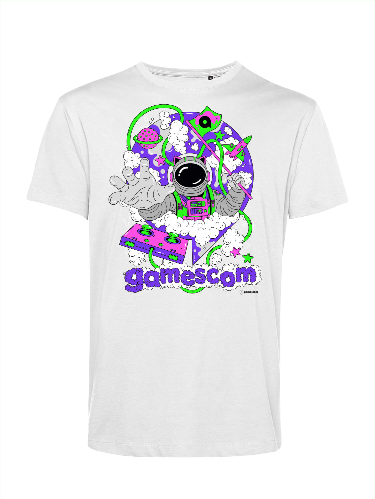 T-Shirt 'EXPLORATION SPACE' (Unisex) in white