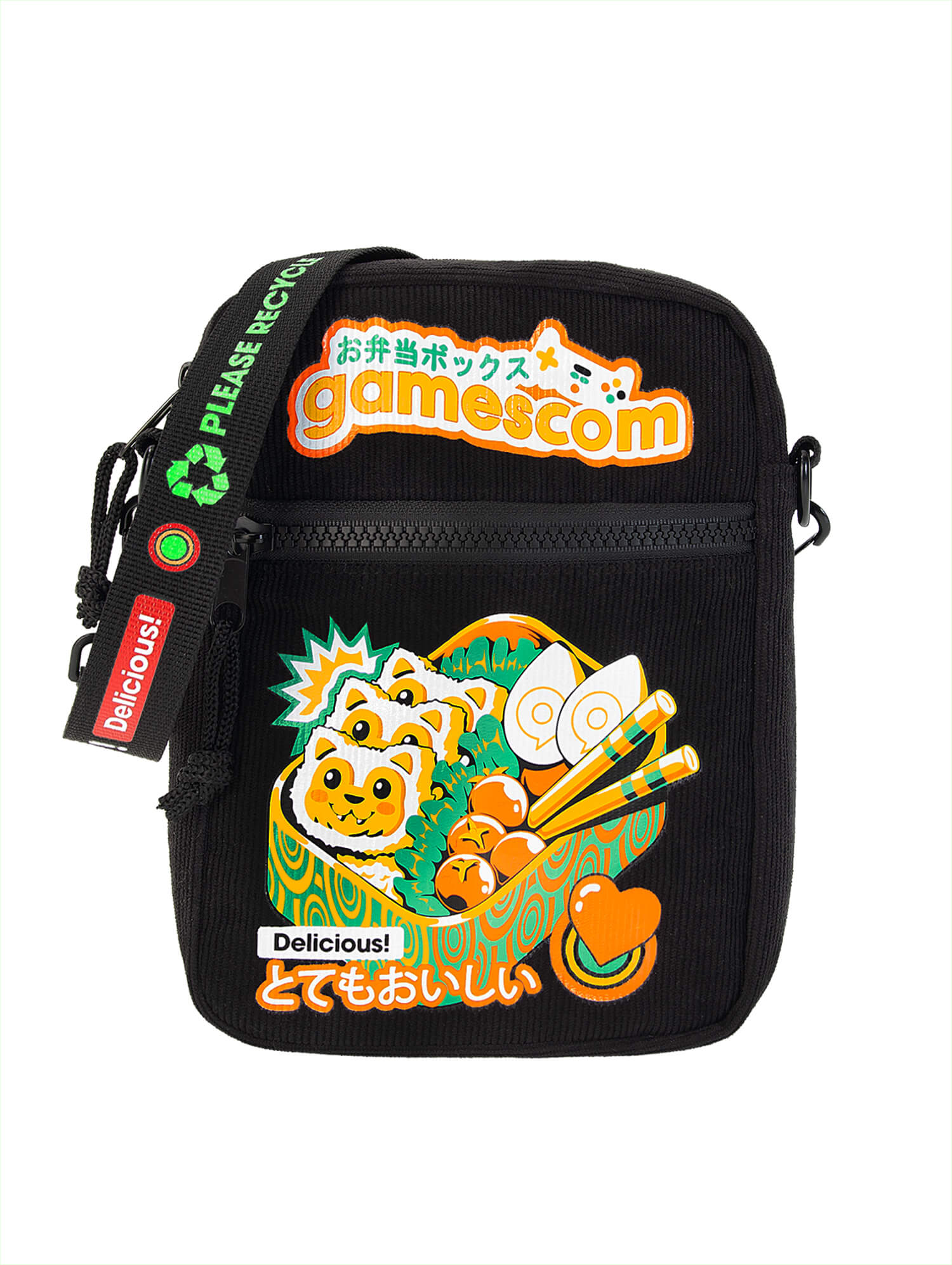 Festival Bag 'DELICIOUS' in black