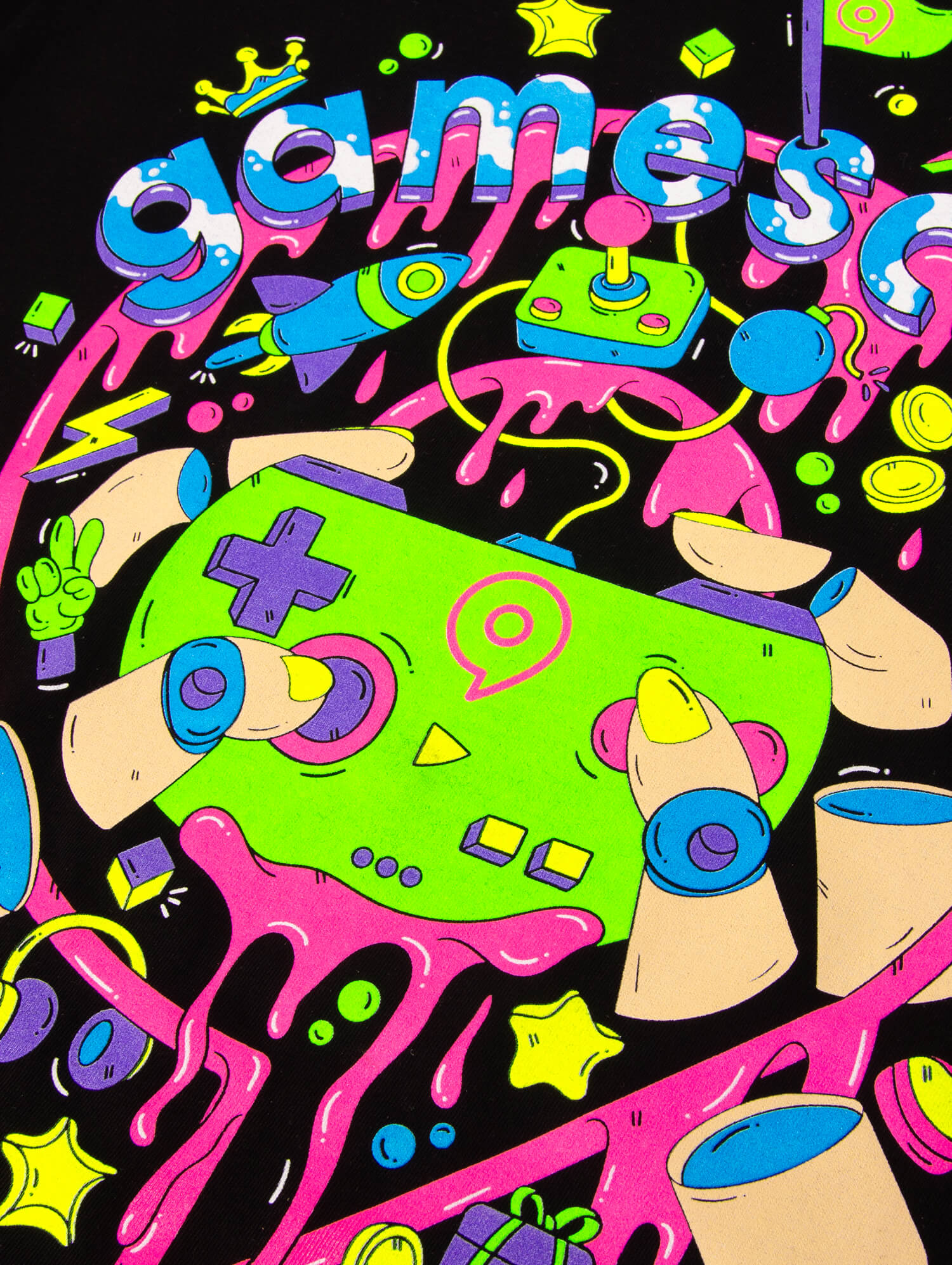 T-Shirt 'SLIME SEASON' (Unisex) in black