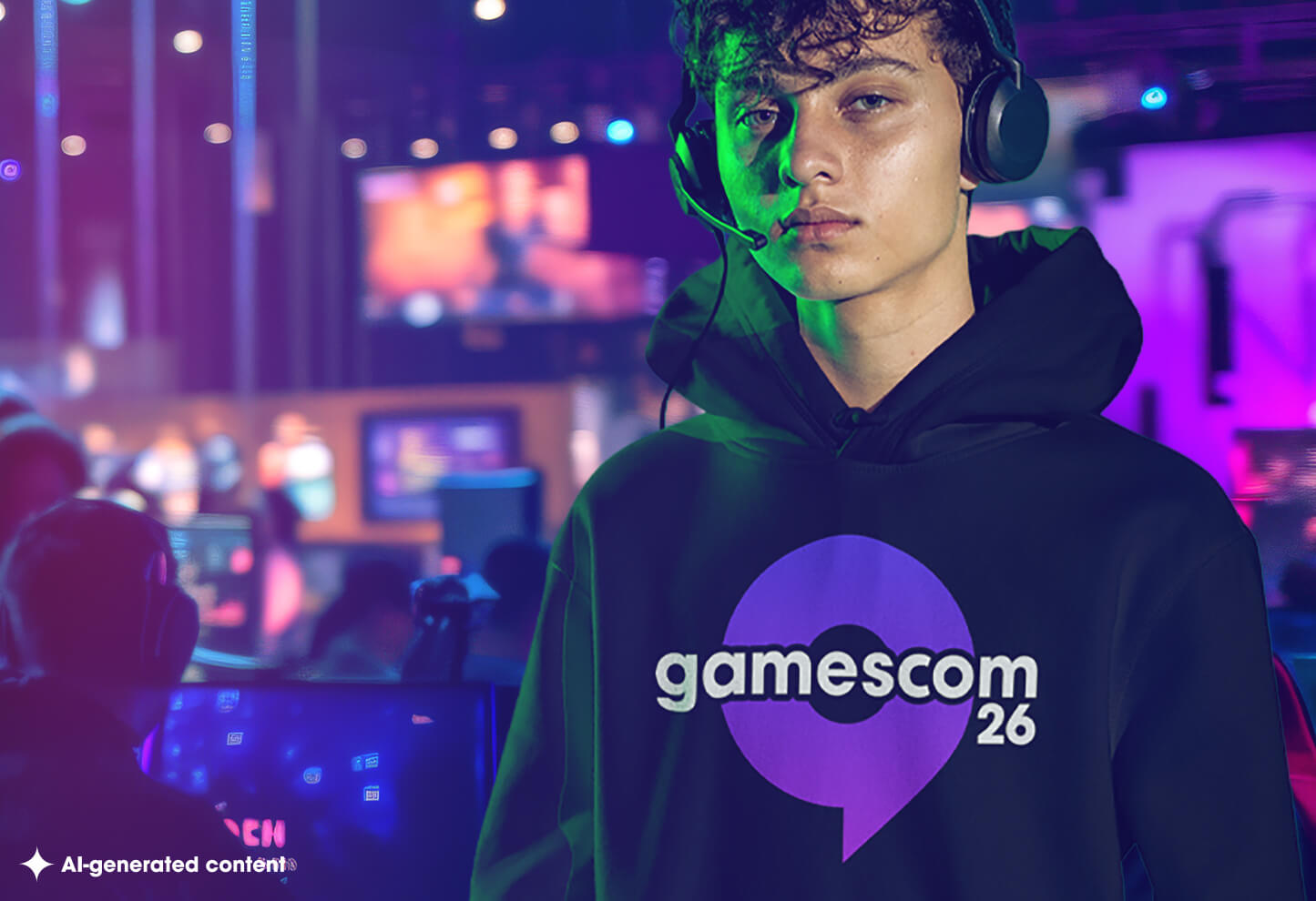 Gamer mit Hoodie