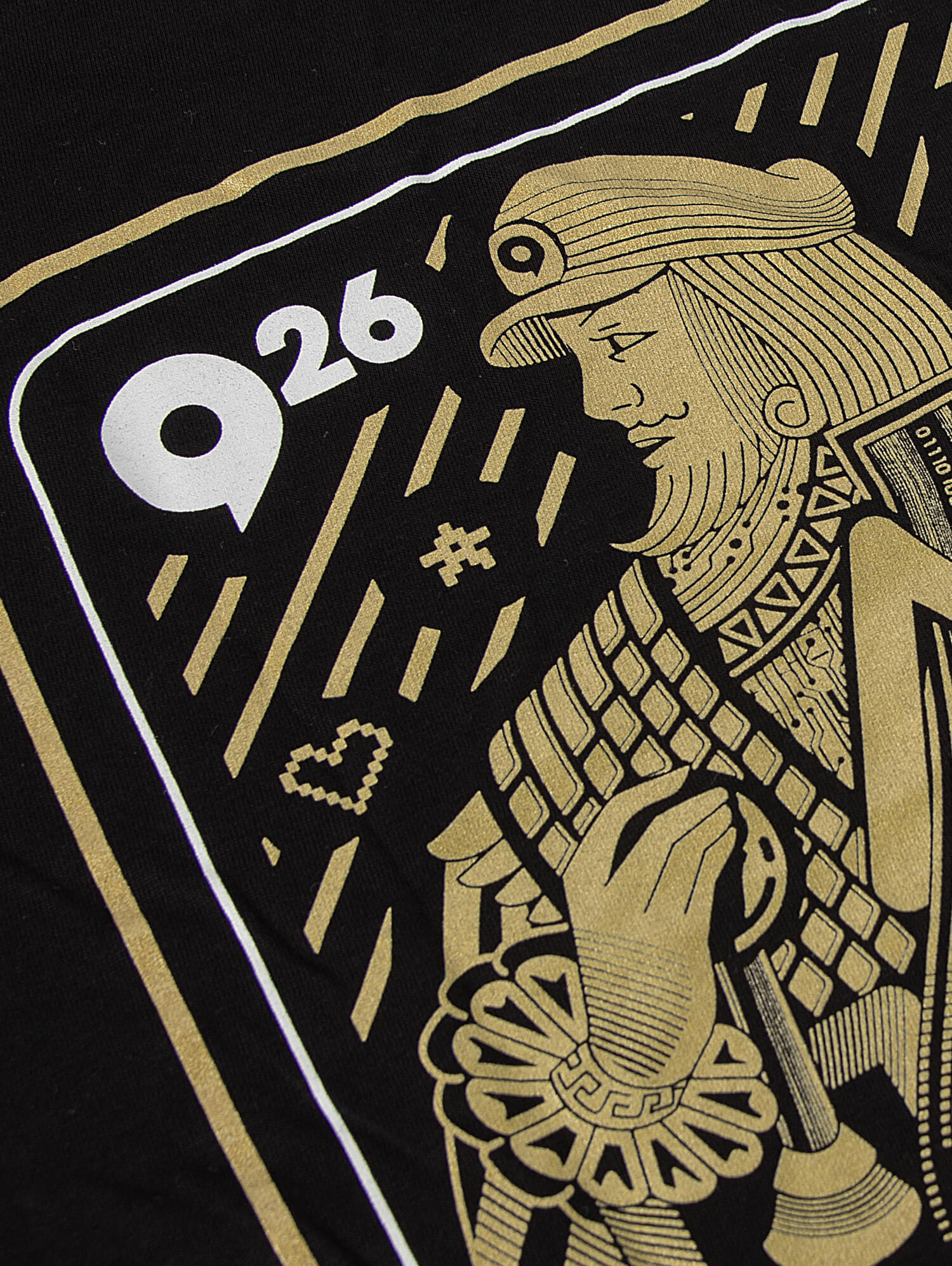 T-Shirt 'GOLDEN CARD' (Unisex) in schwarz