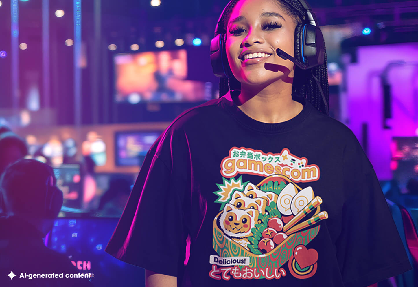 Gamer mit T-Shirt