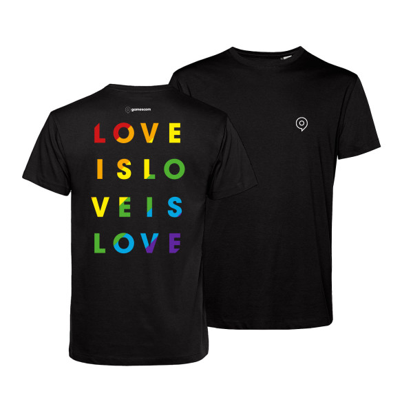 T-Shirt (Unisex) PRIDE LOVE IS LOVE black